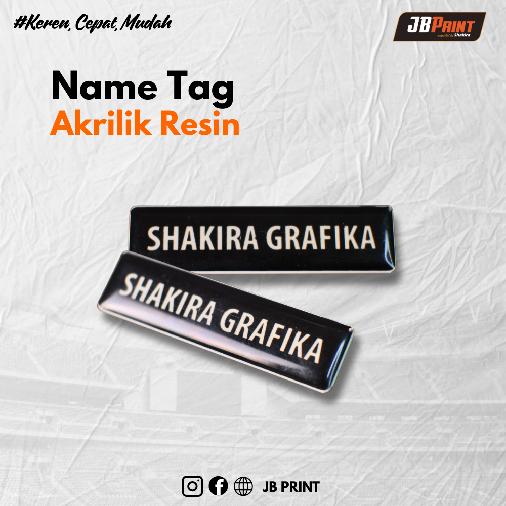 Name Tag Akrilik Resin
