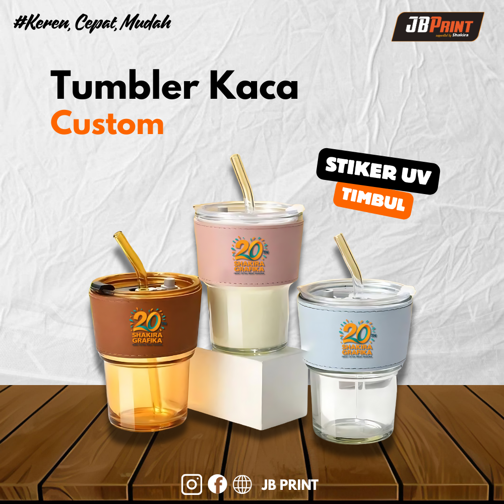 Tumbler Kaca Custom