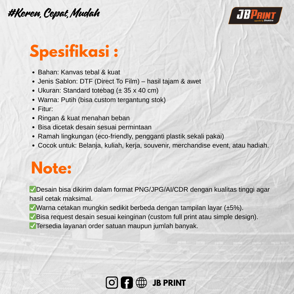 Totebag Canvas Custom - Gambar 2