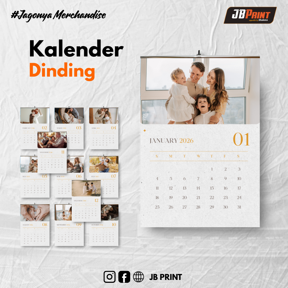 Kalender dinding jepit kaleng – isi (2–12 Lembar)