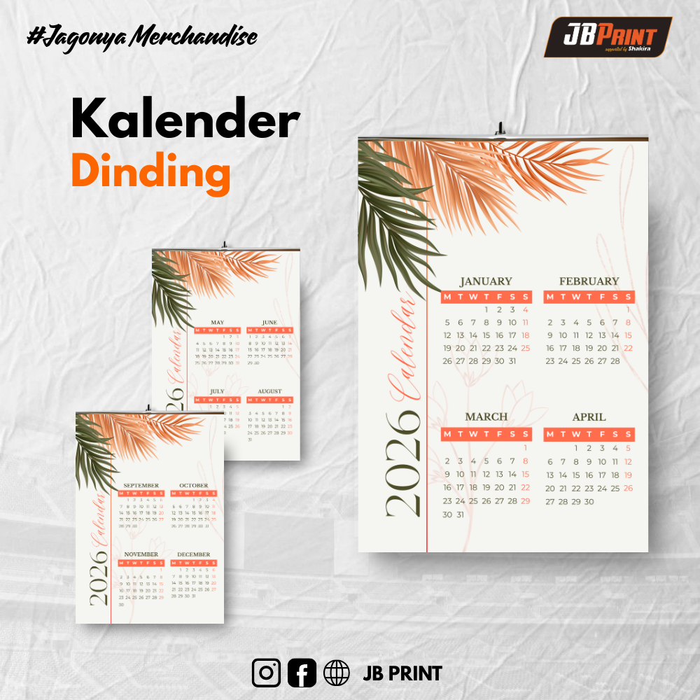 Kalender dinding jepit kaleng – isi (2–12 Lembar) - Gambar 3