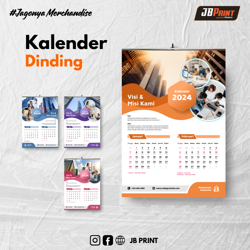 Kalender dinding jepit kaleng – isi (2–12 Lembar) - Gambar 5